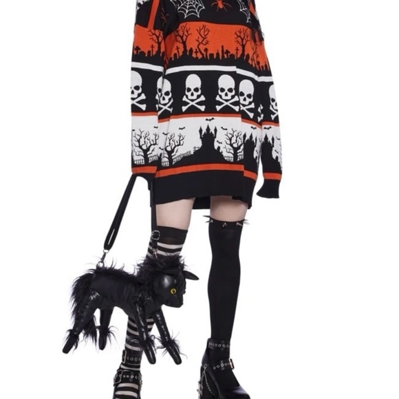 Dolls Kill Hexed Kitty faux leather crossbody bag - Picture 4 of 12